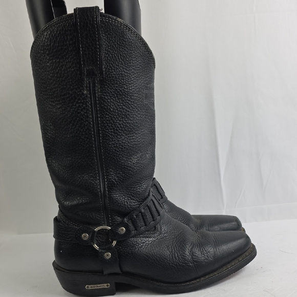 Harley-Davidson Harness Black Pebbled Leather Motorcycle Men\'s Boots main image 10
